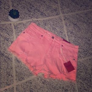 Pink Denim Shorts